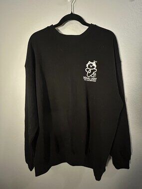 🎨Oversized Graphic Black Sweater – Women’s Large | “Don’t Stop Keep Going”🎨